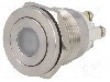 Intrerupator anti-vandalism, OFF-(ON), &Oslash;19mm, ONPOW - GQ19PF-10D/G/12V/S