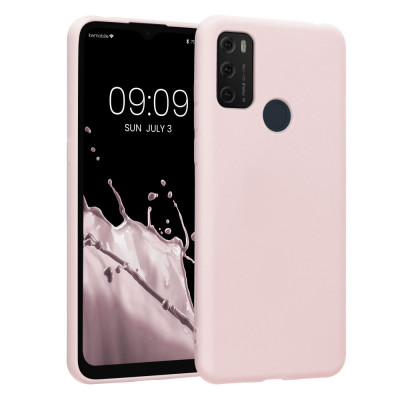 Husa Kwmobile pentru Alcatel 1S (2021), Silicon, Roz, 54466.225 foto