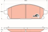 TRW GDB3293 COTEC set placute frana,frana disc