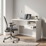 Cumpara ieftin Birou calculator Adore Concept 120x75x60 cm, 1 sertar, 2 rafturi, MDF/PAL, Alb, Nuc, Sonoma, Lemn Natural, Antracit