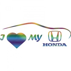 Sticker Honda I Love