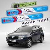 Cumpara ieftin Ștergătoare Dacia Duster I HS Faza 1 2010-2013 | Set Față și Spate Flat Premium &ndash; TeamCar&reg;