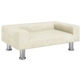 Cumpara ieftin Canapea pentru copii, crem, 70x45x26,5 cm, catifea