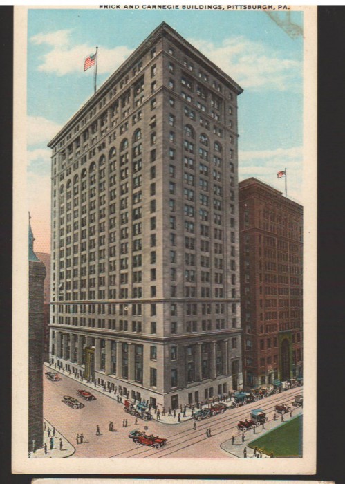 CPIB 16712 CARTE POSTALA - FRICK AND CARNEGIE BUILDINGS, PITTSBURGH, RANDSON SUA