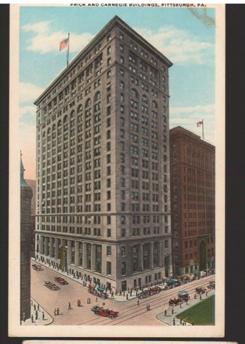 CPIB 16712 CARTE POSTALA - FRICK AND CARNEGIE BUILDINGS, PITTSBURGH, RANDSON SUA