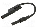 Cablu de măsurare 32A 4mm cu izolație și soclu axial negru HIRSCHMANN T&amp;M