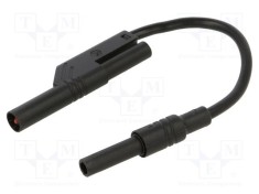Cablu de măsurare 32A 4mm cu izolație și soclu axial negru HIRSCHMANN T&amp;M