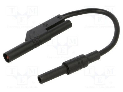 Cablu de măsurare 32A 4mm cu izolație și soclu axial negru HIRSCHMANN T&amp;amp;M foto