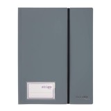 Mapa Strigo, PP, A4, cu elastic, 20 folii protectie, gri