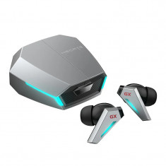 CASTI Edifier wireless gaming intraauriculare - butoni utilizare multimedia smartphone microfon pe casca conectare prin Bluetooth 5.0 RGB ANC USB-C gr