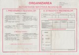 Plansa A4 Organizarea Autoapararii Incendii Pompier Service 1992 Document Vechi Colectie