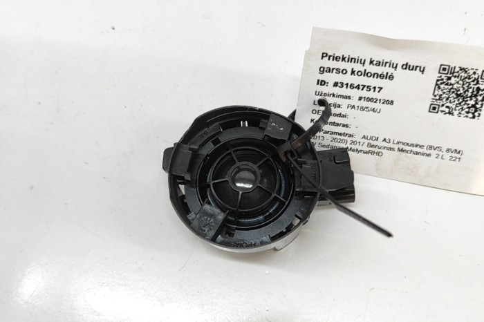 Difuzor ușă st&acirc;nga față AUDI A3 Limousine 8VS, 8VM 2017 OEM: 8V0035399C | 31647517
