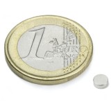 Magnet neodim disc &Oslash;4&amp;#215;1,5 mm, putere 350 g, N45