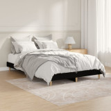 Cadru de pat, negru, 120x190 cm, lemn prelucrat, vidaXL