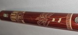 fluier din lemn foarte frumos gravat lungime 35 cm - diametrul 26 mm