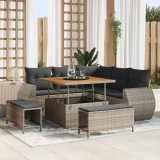 VidaXL Set de canapele pentru grădină 8 pcs Gri 100 x 100 x 71 cm