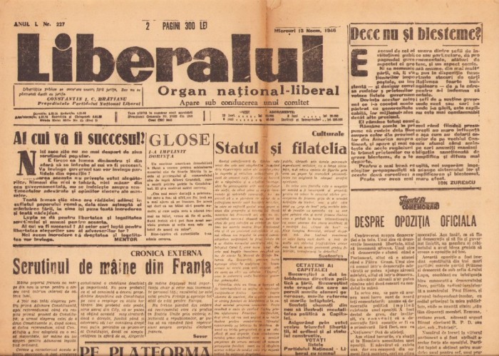 Z135 Liberalul, 227/1946