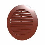 Grila ventilatie rotunda &Oslash;100mm, exterior &Oslash;130mm, plastic Terracotta