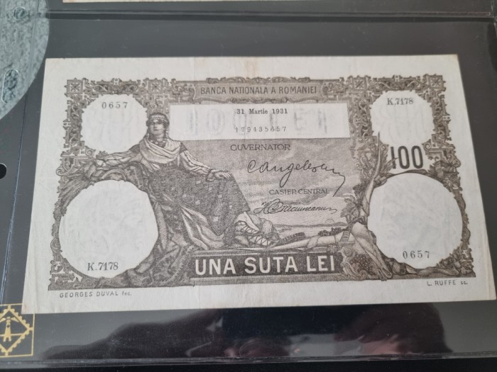 bancnota romania 100 lei 1931