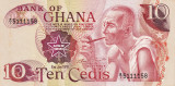 Bancnota GHANA, 10 Cedis 1978, UNC