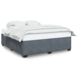 Cumpara ieftin Cadru de pat fara saltea, gri inchis, 180x200 cm, catifea