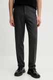 Les Deux pantaloni cu l&acirc;nă Como culoarea gri, drept, 1000411