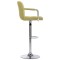 Scaun de bar, verde, material textil - 4