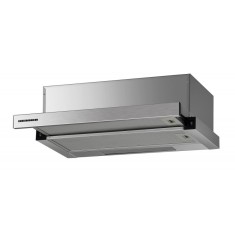 Hota telescopica Heinner, 358.4 m3/h, 2 trepte putere, 1 x 65 W, lumina LED 2 x 2 W, 2 filtre aluminiu, inox, 60 cm, Argintiu foto
