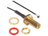 Cablu coaxial 0,3m AMC mamă și SMA mamă &icirc;n unghi drept