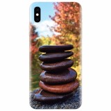 Husa silicon pentru Apple Iphone XS, Stacking Stones