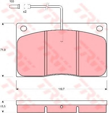Set placute frana,frana disc RENAULT MASTER I bus (T) (1980 - 1998) TRW GDB443 foto