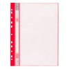 Dosar Plastic, A4, Cu șină, Set 20 Folii, Rosu