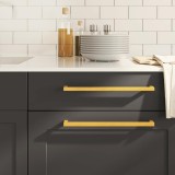 M&acirc;nere de dulap, 5 buc., auriu, 320 mm, oțel inoxidabil