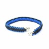 Zgarda Caine, Albastru cu Negru, Lungime Fixa, Catarama Metalica, 55 cm / 30mm