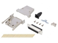 Conector D-Sub 25 Pin Mufă Mamă Crimpată Neagră