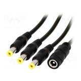 Cablu DC 5,5/2,1 mm2 ESPE cu mufă și soclu drept