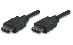 Manhattan 308441 Cablu monitor HDMI-HDMI 7.5m ecranat negru foto