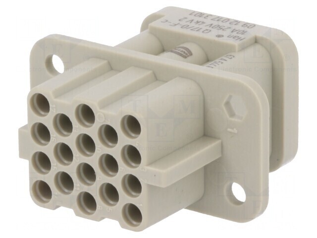Conector HDC Inserturi Contact Mamă 18 17 PE