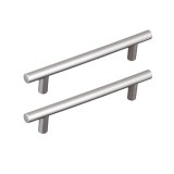 Cumpara ieftin Set 2 Manere din plastic, 2166, lungime 208 mm, distanta gauri 160 mm, crom mat