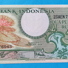 25 Rupii 1958 Indonezia - 25 Rupiah - Bancnota SUPERBA - piesa rara - UNC