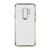 Husa samsung galaxy s9 transparent cu margini aurii, Flippy