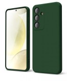 Huse silicon cu microfibra pentru Samsung S24 Plus Verde Smarald, Husa