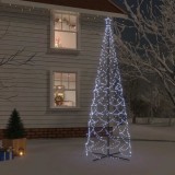 VidaXL Brad de Crăciun conic, 1400 LED-uri, alb rece, 160x500 cm