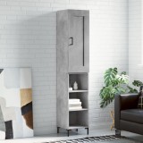 VidaXL Dulap &icirc;nalt, gri beton, 34,5x34x180 cm, lemn prelucrat