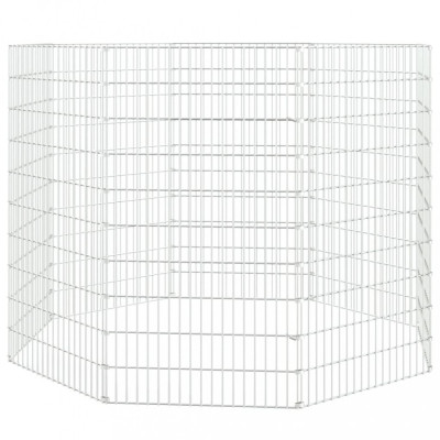 Cușcă pentru iepuri, 8 panouri, 54x100 cm, fier galvanizat foto