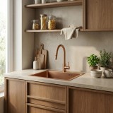 Chiuvetă inox Leo 50 BRUSH COPPER