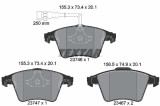 TEXTAR 2374602 Q+ set placute frana,frana disc