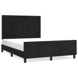 Cumpara ieftin Cadru de pat fara saltea, negru, 140x200 cm, catifea