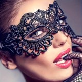 Masca Carnaval Foreplay Adult Venetiana Neagra Black Dantela Halloween Lace