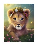 Cumpara ieftin Sticker decorativ, Leu, Galben, 70 cm, 6532ST, Oem